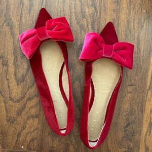 CECELIA NEW YORK Brie Velvet Bow Flats